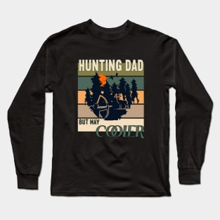 Hunting Dad But Way Cooler Retro Vintage Sunset Long Sleeve T-Shirt